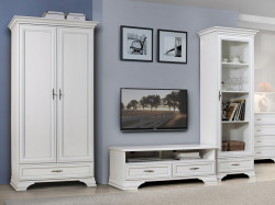 Comoda TV Idento, 2 Sertare, Alb Alpin