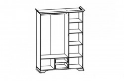 Dulap Idento, 5 Usi 2 Sertare, MDF Alb Alpin