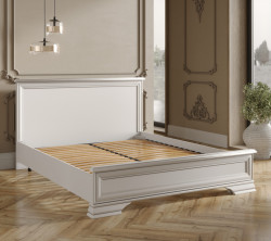 Pat matrimonial Idento, 160x200 CM, MDF Alb Alpin