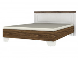 Cadru Pat 160x200 Scandi Alb Supermat Stejar Burbon