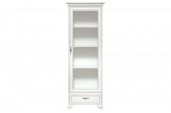 Vitrina Idento, 1 Usa 1 Sertar, MDF Alb Alpin
