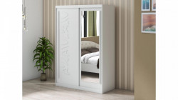 Dressing cu 2 Usi Glisante, 150X215X59 CM, Alb Antichizat