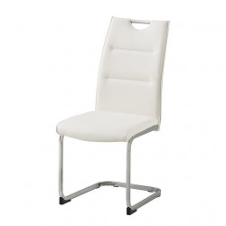 Scaun living piele ecologica, Alb