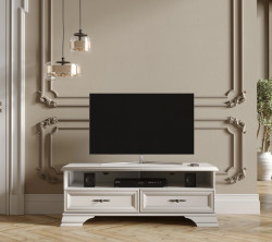 Comoda TV Idento, 2 Sertare, Alb Alpin
