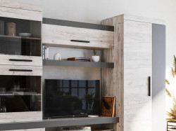 Living Santa Fe, 300 Cm Gri Antracit / Stejar