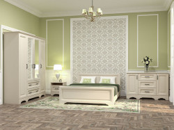 Noptiera Bavaria, MDF, Vanilie Supermat