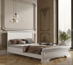 Dormitor Idento Varianta 1, Dulap 5 Usi si 2 Sertare, MDF Alb Alpin