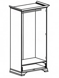 Dulap Idento, 2 Usi si 1 Sertar, MDF Alb Alpin