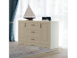 Comoda Boston 2 Usi si 3 Sertare, Vanilie Supermat