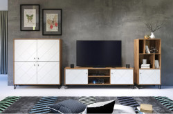Comoda RTV Bollo, MDF, 2 Usi