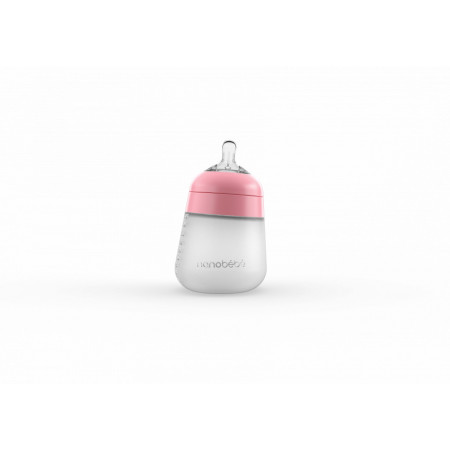Biberon din silicon x 1 Buc, 270 ml, roz, Nanobebe