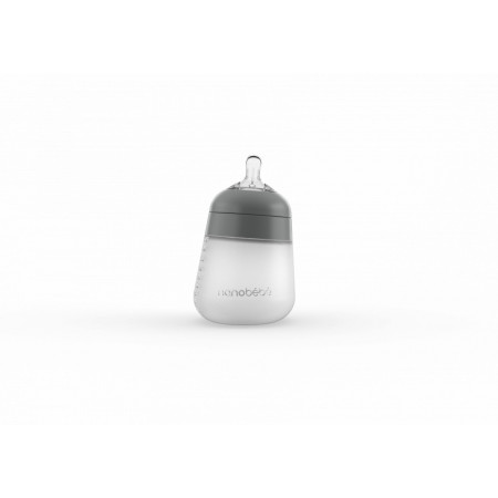 Biberon din silicon x 1 Buc, 270 ml, gri, Nanobebe