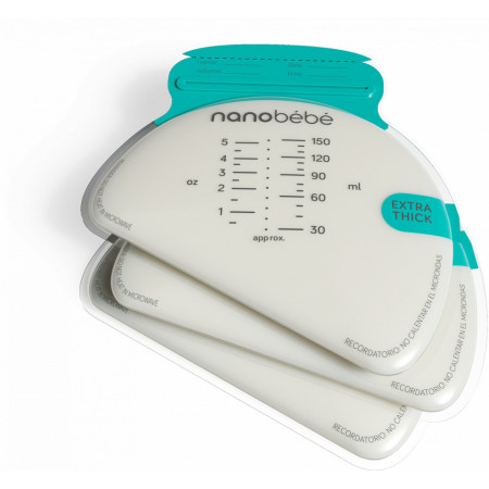 Pungi de stocare lapte matern, 50 buc, Nanobebe 