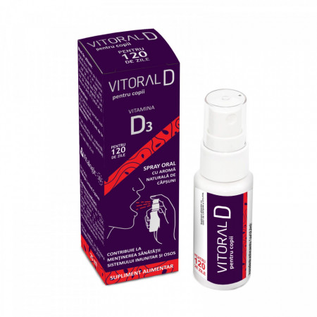 Spray oral pentru copii, cu vitamina D3, Vitoral D, 25ml