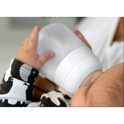 Biberon din silicon x 1 Buc, 270 ml, alb, Nanobebe