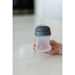 Biberon din silicon x 1 Buc, 270 ml, gri, Nanobebe