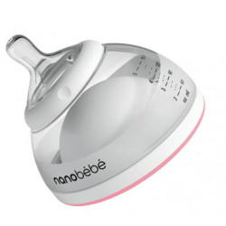 Nanobebe Biberon 150 ml, Roz, 0+ luni, Set 2 Buc