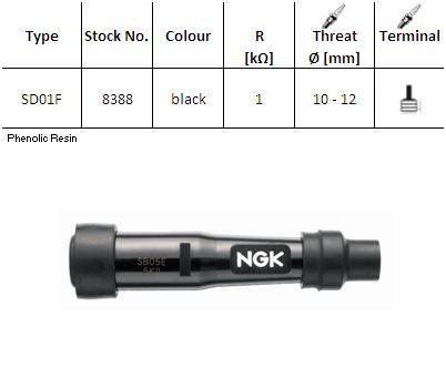 NGK - Pipa bachelita SD01F