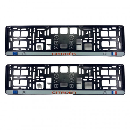 Suport numar inmatriculare personalizat Citroen (set 2 buc)