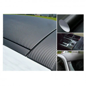 Folie carbon auto 3D, 1 x 1.27 M, Negru