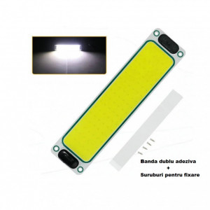 Lampa plafoniera /interior cu LED COB si intrerupator,compatibil 12 /24 V,lumina alba
