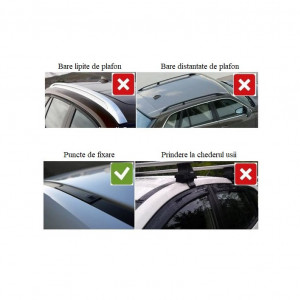 Bare portbagaj din alumniu pentru MERCEDES C Klasse W 204, S / E Klasse W212, Berlina