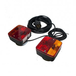 Set 2 stopuri cu magnet pentru remorca / camion 12 - 24V cu priza si cablu 7.5m