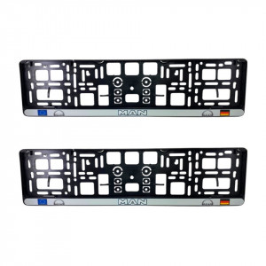 Set 2 x Suport numar inmatriculare slim, pentru MAN dimensiune standard, potrivire perfecta, plastic flexibil