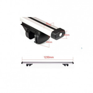 Set / Kit 2 bare aluminiu Dacia MCV II /Sandero II Stepway dupa 2013-->Prezent cu bare longitudinale