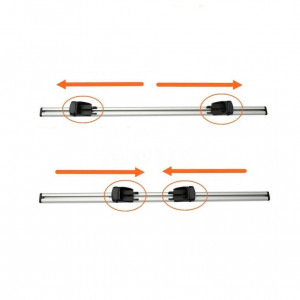 Set / Kit 2 bare aluminiu Dacia MCV II /Sandero II Stepway dupa 2013-->Prezent cu bare longitudinale
