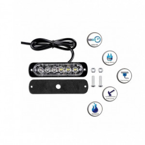 Proiector stroboscop, 6 LED-uri, 11 cm,lumina galbena ,18W
