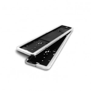 Set 2 bucati suport numar Auto Fata / Spate inmatriculare, Inox