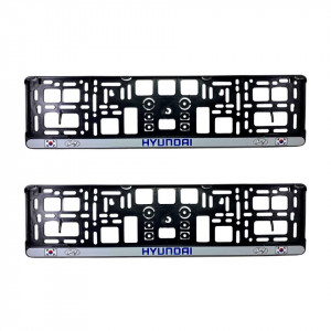 Set 2 x Suport numar inmatriculare slim, pentru HYUNDAI, dimensiune standard, potrivire perfecta, plastic flexibil