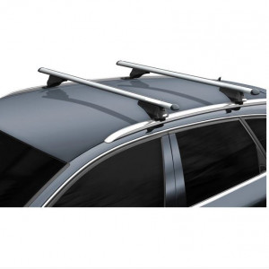 Set 2 bare portbagaj aluminiu, cu cheie Renault Clio IV 2012-2019, Combi / Break / Caravan
