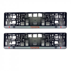 Suport numar inmatriculare personalizat TOYOTA (set 2 buc)