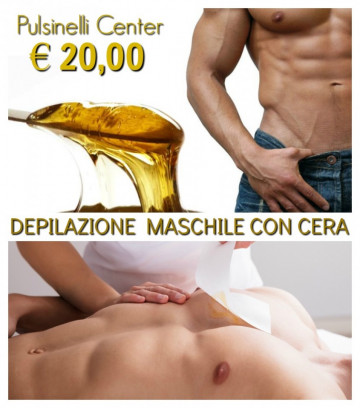 DEPILAZIONE MASCHILE CON CERA: TORACE + ADDOME