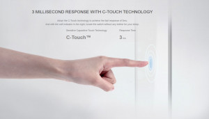 Intrerupator Smart ORVIBO, C-touch, ZigBee, Wi-Fi, control de pe telefon, 2.4 GHz, Google Assistant, Amazon Alexa, T30W2Z