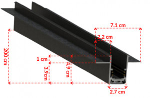 Sina magnetica incastrata ORVIBO, 2 metri, DG10DB