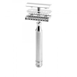 Aparat de ras clasic Muehle Safety Razor - R41, CU PIAPTĂN DESCHIS (PENTRU BARBĂ DEASĂ ȘI ASPRĂ)