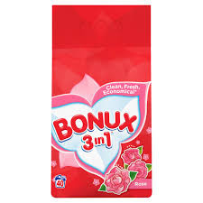 Detergent automat Bonux 3 in 1 Rose, 4kg, 40 spalari
