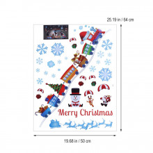 Sticker de pentru geam - elemente de iarna si Craciun, 50x64 cm