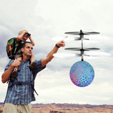 Aeronava - Minge Zburatoare - Magic Ball, Terra Connect, Albastru, Led Multicolor, cu Acumulator
