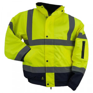 Urgent HSV- Geaca de lucru Bomber HI-VIS, rezistenta la apa, galben NEON