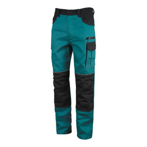 COMFORT-TR-G - Pantaloni de lucru din bumbac 100%, verde/negru