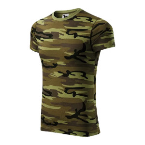 Tricou Malfini, 100% bumbac, verde camuflaj