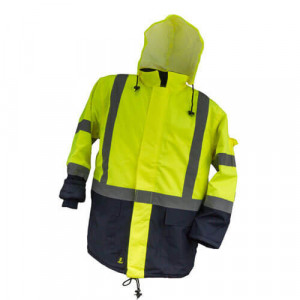 Urgent Roady - Geaca de protectie 2 in 1 de iarna, imblanita, impermeabila, HI-VIS