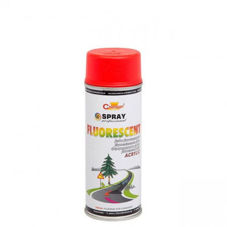 Spray Vopsea Fluorescent 400ml Rosu Champion Color