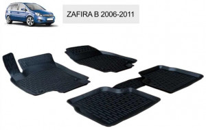 Set 4 Covorase Auto din cauciuc tip Tavita Opel Zafira B 2006-2011
