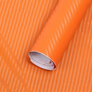 Folie colantare auto Carbon 3D - Orange (3m x 1,27m)