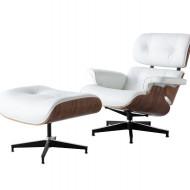 Fotoliu High-End Eames Lounge Chair cu Otoman lemn Walnut